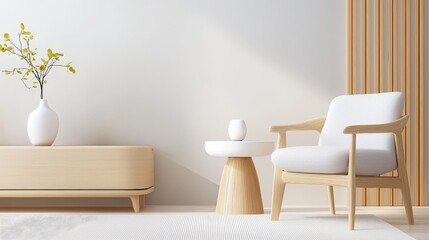 Poster - A small, cozy living area in a small home, featuring compact furniture, neutral tones, and a smart use of space for comfort.