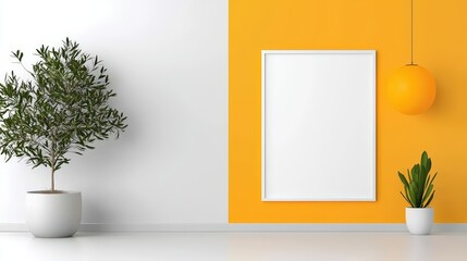 Poster - A versatile poster mockup template with a minimalistic design, providing a professional platform to present marketing materials or art designs.