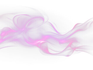 Poster - Abstract purple smoke wave on black Transparent Background.