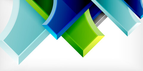 Poster - Square, arrow shapes with round elements Vector Illustration For Wallpaper, Banner, Background, Card, Book Illustration, landing page