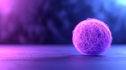 Poster - Futuristic Digital Sphere Made of Holographic Material with Energetic Glow and Vibrant Colors