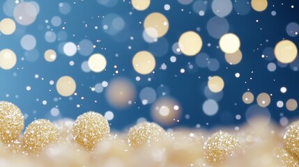 Poster - Mesmerizing Abstract Digital Background with Golden Glittering Circles and Sparkling Effect for Creative Projects