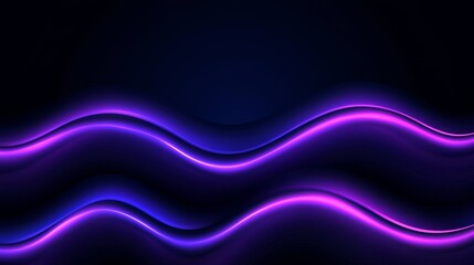 Poster - Abstract Digital Gradient Waves on a Dark Background with a Sophisticated Artistic Canvas Design