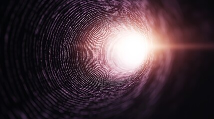 Poster - Abstract Holographic Gradient Shapes Floating in a Hypnotic Tunnel of Light and Texture for Digital Art Projects