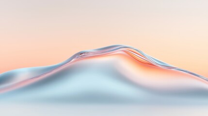 Poster - Immersive Digital Landscape with Soft Gradient Colors and Fluid Forms Capturing Serenity and Calmness in Nature