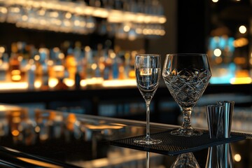 Wall Mural - Bar Glasses