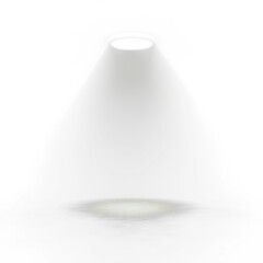Aufkleber - Spotlight illuminating dark floor.