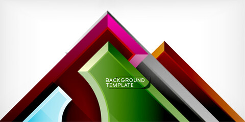 Poster - Square, arrow shapes with round elements Vector Illustration For Wallpaper, Banner, Background, Card, Book Illustration, landing page