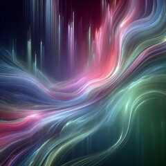 Poster - Aurora Trails – Shimmering transparent strokes mimic the color