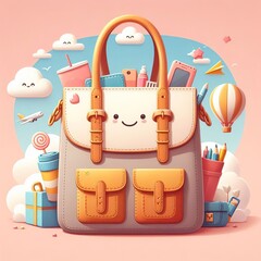Poster - Bag Tote bag Backpack etc shaped with straps and pockets