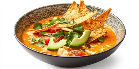 Wall Mural - Tortilla and Avocado Soup