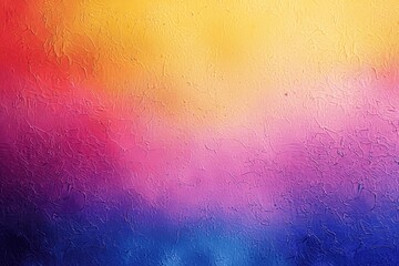 Poster - Colorful Rainbow Gradient Background with Grainy Texture in Yellow, Orange, Pink, Purple, Blue