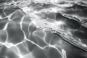 Poster - White Water Ripples Sunlit Background