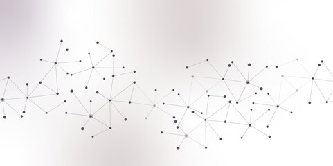 Aufkleber - Abstract geometric background with connecting dots and lines with low poly triangle shapes. Polygonal Mesh Background Vector design digital technology concept Global network connection data structure.