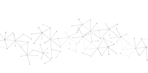 Fototapete - Abstract geometric background with connecting dots and lines with low poly triangle shapes. Polygonal Mesh Background Vector design digital technology concept Global network connection data structure.