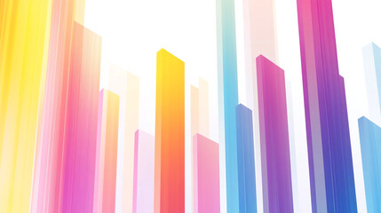 Poster - Colorful abstract vertical shapes create a vibrant background with a sense of depth and movement