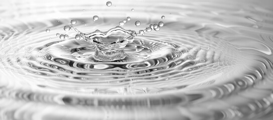 Poster - White Water Ripples Abstract Texture Banner Top View 3D Rendering
