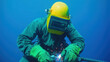 © Arumboy - Underwater welder performing maintenance with sparks flying