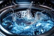© Margarita - Washing Machine Drum with Water Splashing and Dynamic Patterns Creating Clean Laundry Effect