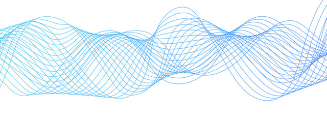 Poster - Abstract colorful modern stream wave line transparent background. Curved wavy lines tech futuristic motion background. Smooth curves to represent different sounds. Design used for banner, template, 