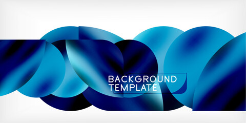 Poster - Color geometric shapes background shadow circles