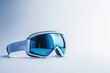 © Alexandr - Modern blue ski goggles on plain white background