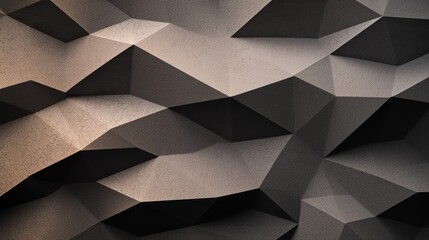 Poster - Textured 3D Abstract Background with Complex Geometry and Deep Shadows