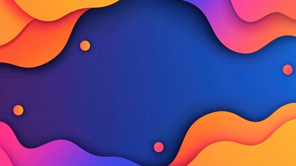 Poster - Vibrant Abstract Texture with Splashes of Neon in Organic Shapes and Curves
