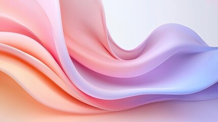 Poster - Smooth Abstract Texture with Delicate Gradients in Soft Colors and Gentle Waves