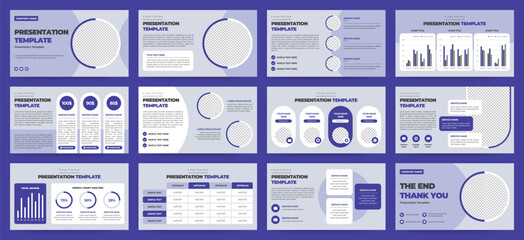 Wall Mural - modern presentation slide templates. infographic elements template set for web, print, annual report