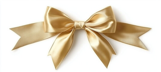 beautiful gold ribbon with bow, perfect for gift wrapping or decoration, adds touch of elegance and charm to any occasion