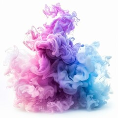 Poster - Colorful ink cloud expanding in water creating abstract shapes