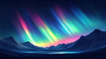 Wall Mural - 幻想的なオーロラ