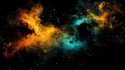 A mesmerizing depiction of colorful stars and nebulae.