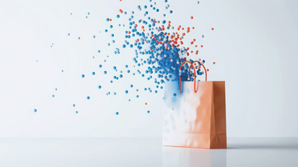 Poster - Transforming likes into purchases a visual metaphor depicting social interaction and e-commerce digital space graphic design abstract concept