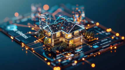 Poster - Enhancing shopping experience smart home screen digital image futuristic environment user-centric viewpoint ai-powered assistants for seamless interaction