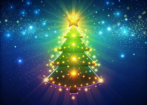 abstract christmas tree with stars Christmas Advent Calendar