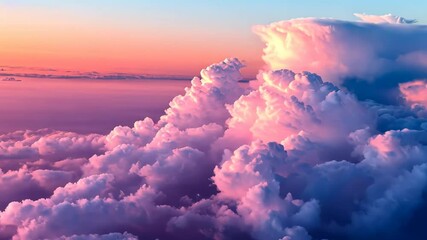 Wall Mural - Majestic sunrise cloudscape: tranquil and ethereal
