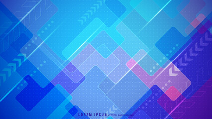 Wall Mural - colorful abstract background featuring overlapping translucent geometric shapes in blue and purple