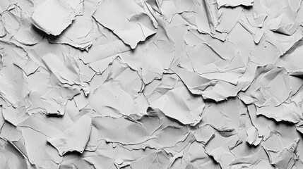 Poster - The image is a close up of a piece of paper with many cuts and tears