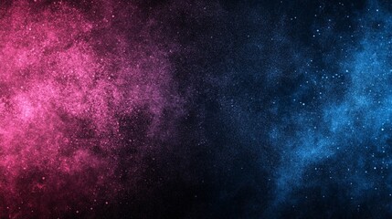 Wall Mural - Dark blue and pink gradient on a black grainy background with luminous shapes and textured noise, perfect for banners or posters