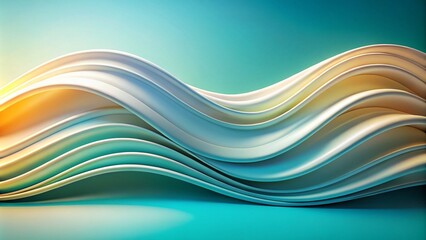 Poster - Elegant and Modern Abstract White Wavy Background with Curves for Minimalist Design, Perfect for Web and Print Projects, Highlighting Softness and Fluidity in Visuals