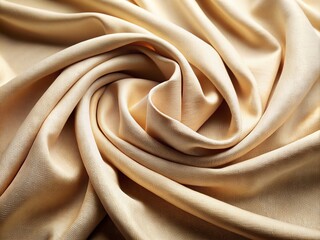 Poster - Elegant Beige Fabric Texture Background for Design Projects and Textiles with Copy Space Available for Creative Use