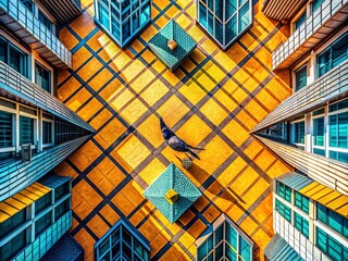 Poster - Elegant Flat Surface with Simple Geometric Patterns in Urban Exploration Photography Showcasing Minimalist Design Elements for Modern Aesthetics and Visual Inspiration