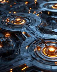 Poster - Futuristic tech design digital realm concept art high fidelity aesthetic visuals