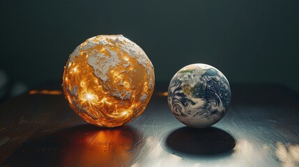 Poster - Size of the earth compared to the sun.