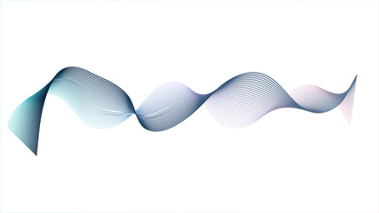 Poster - Dynamic gradient colorful flowing wave design element. Abstract wavy lines gradient vector line blend element.	
