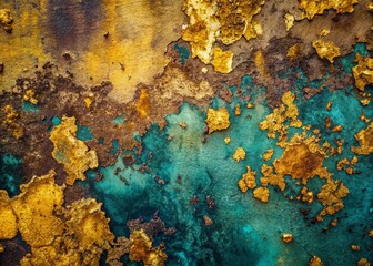 Poster - Grunge Surface Texture with Golden Details for Stunning Background Presentation in Drone Photography, Perfect for Creative Projects and Visual Art Displays