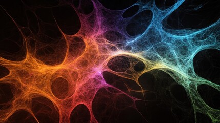 Poster - Abstract Colorful Web Like Network Design