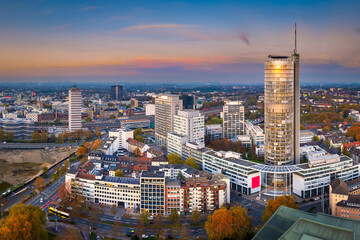 Wall Mural - Sunset skyline of Essen, Germany